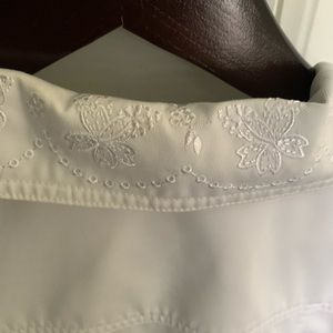 White Polyester Jacket Size 8p